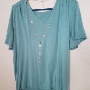 Turquoise Premise Blouse, S